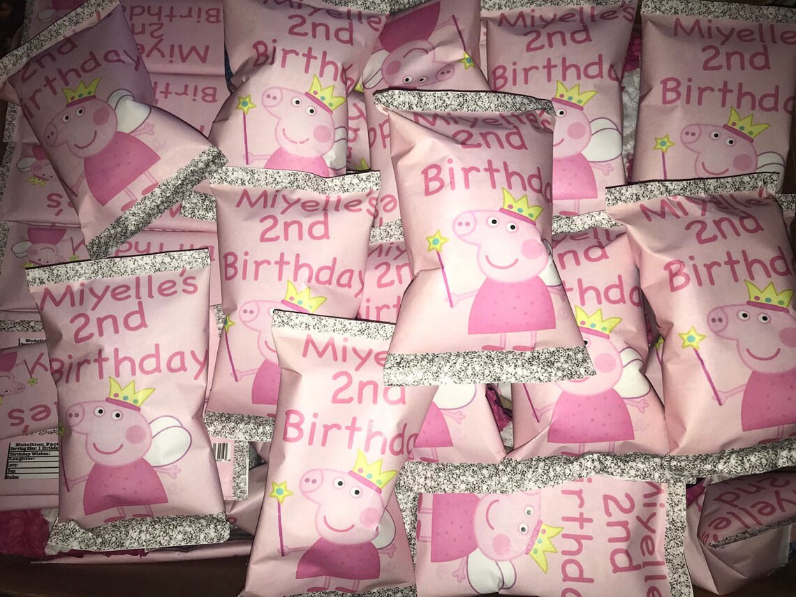 Peppa Pig Chip bags Etsy