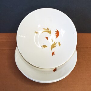 Royal China Leaf Melody Bowl 6.35" Set of 3 USA Cottagecore Autumn Fall Dinnerware