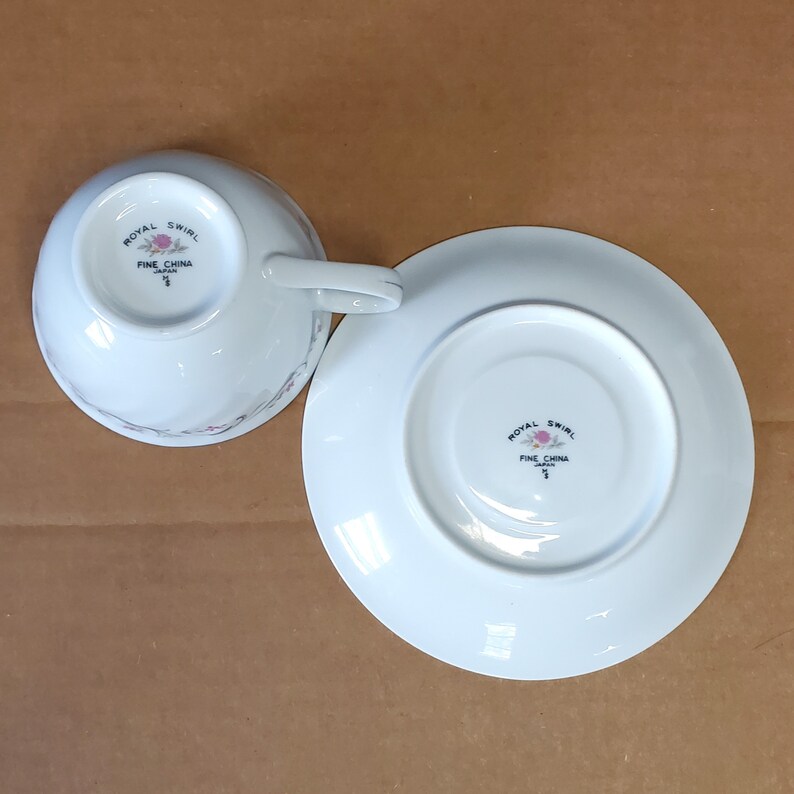 Royal Swirl Fine China Cup and Saucer Set Japan Replacement Etsy