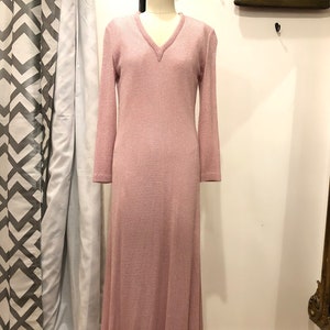1960’s dress Victoria Royal Ltd Vintage MOD Pink & silver metallic made in Hong Kong modern Small/ Vintage size 12/excellent condition