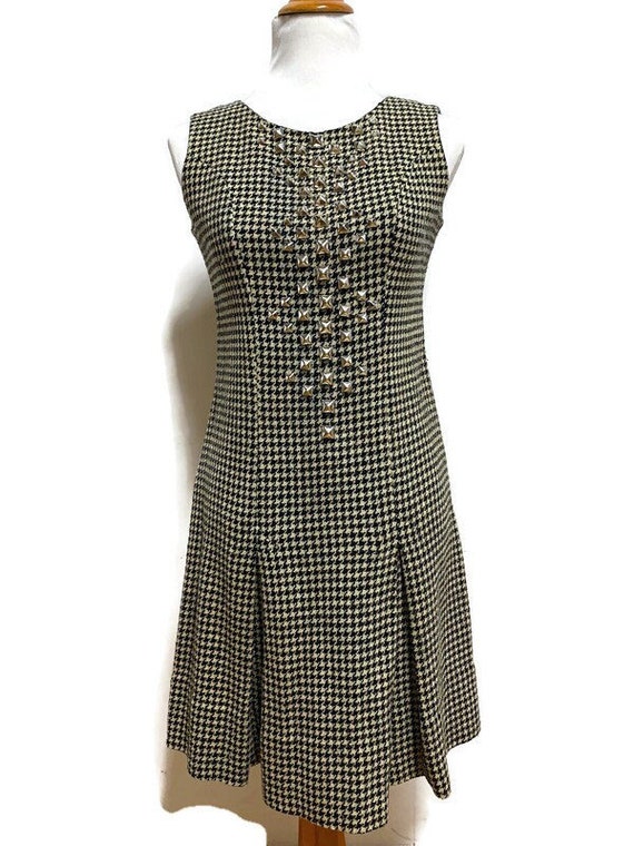 MOD 1960's dress by Honeycomb black and beige herr