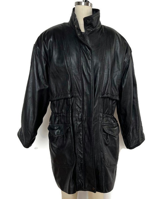 1970's Leather Jacket Lasalle Place Du Cuir Authe… - image 2