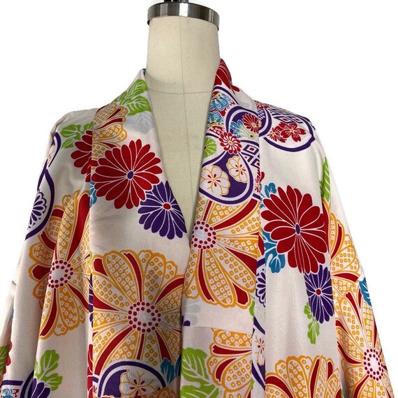 1970's Vintage Men's Japanese Kimono Multi color … - image 2