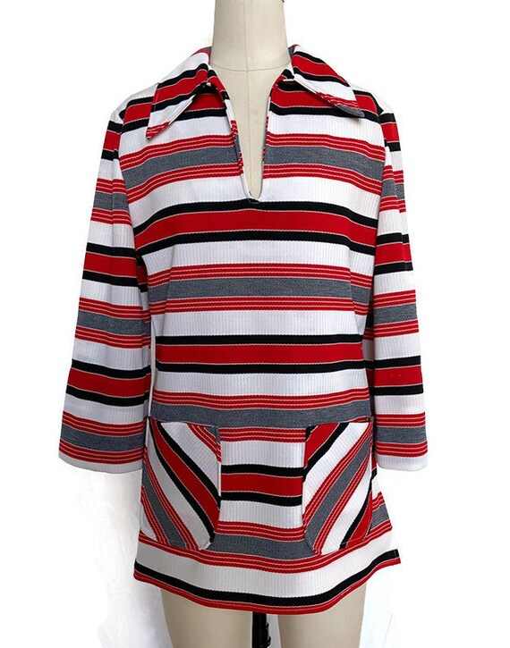 Vintage Sixties Knit Striped Dress