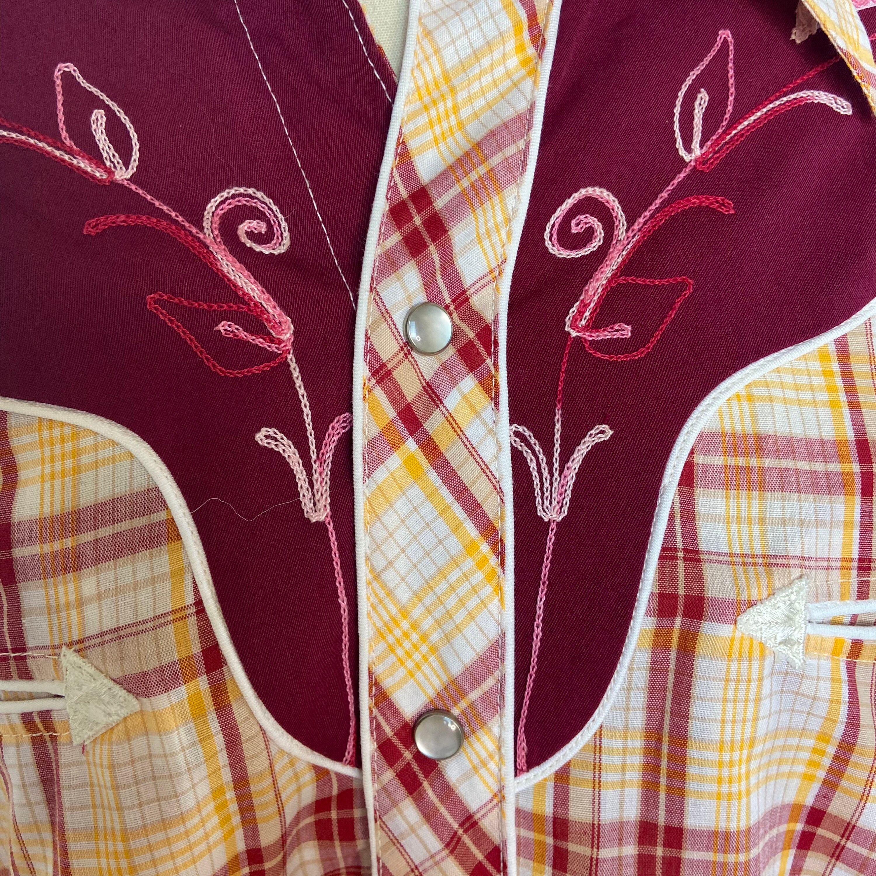 Blouse Western Rodéo Banjo - Motif Cheval Vintage - Taille Medium - Pour Femme - Occasion