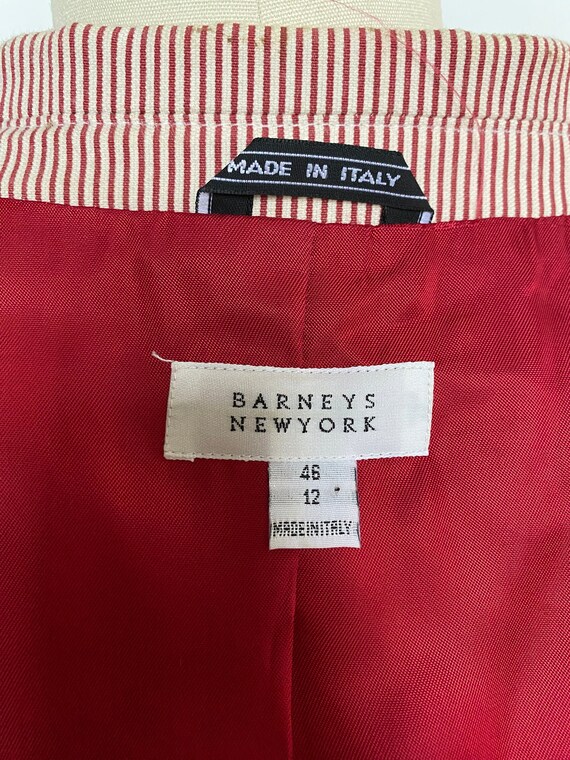 Vintage 1970's Barneys New York Blazer in red and… - image 10