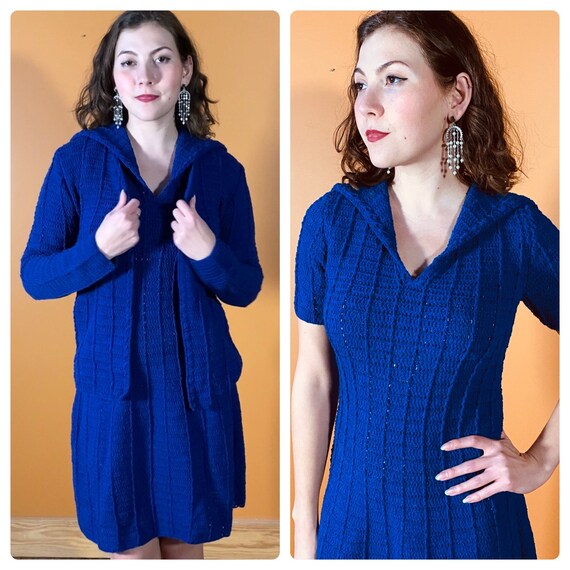 Cobalt blue sweater dress hotsell