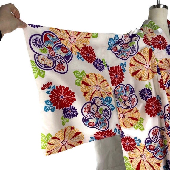 1970's Vintage Men's Japanese Kimono Multi color … - image 1