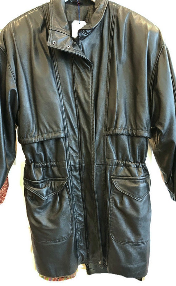 1970's Leather Jacket Lasalle Place Du Cuir Authe… - image 10