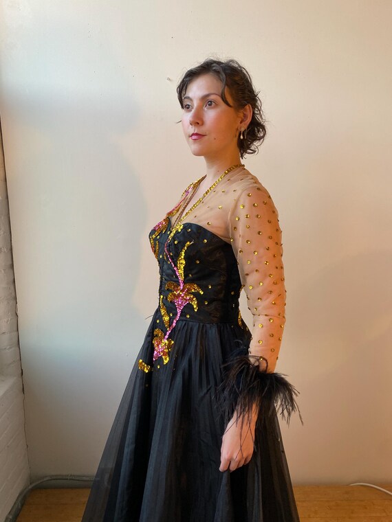 old fashioned ballroom dresses Vintage / Retro Medieval Royal Blue Beading Sequins Lace Flower Prom Dresses  2024 Ball Gown Square Neckline Bell sleeves Floor-Length / Long Prom Formal  Dresses