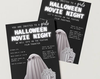 Halloween-filmavond: digitale uitnodiging voor feest