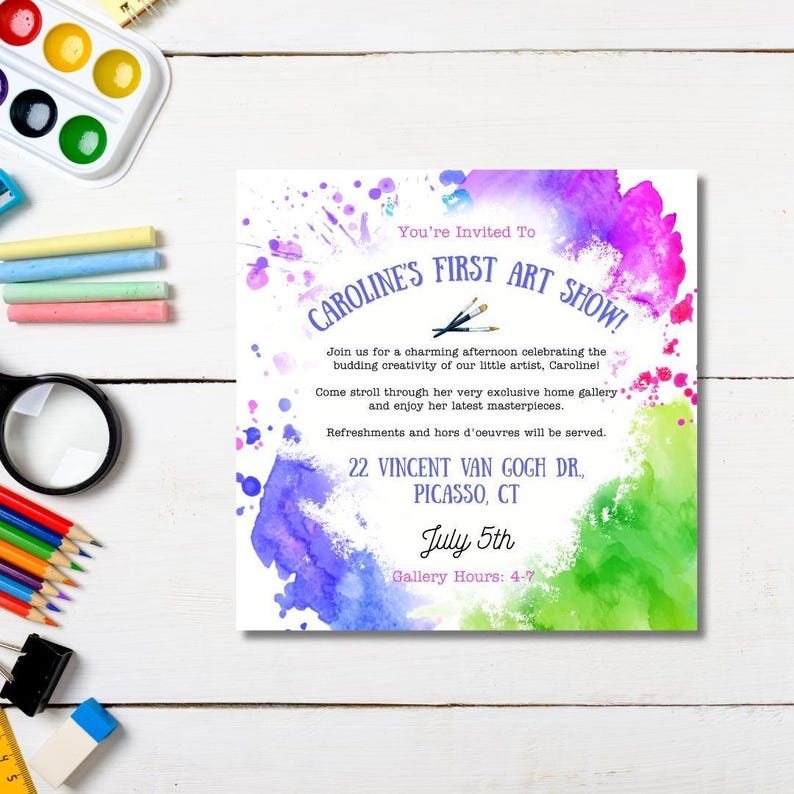 Art Show Invitation - Etsy