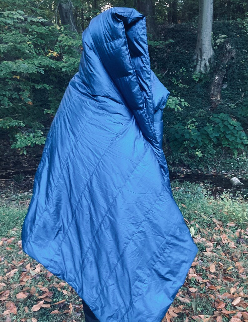 Extralong Outdoor Down Quilt for Camping Recycled Polyester, 850 FP