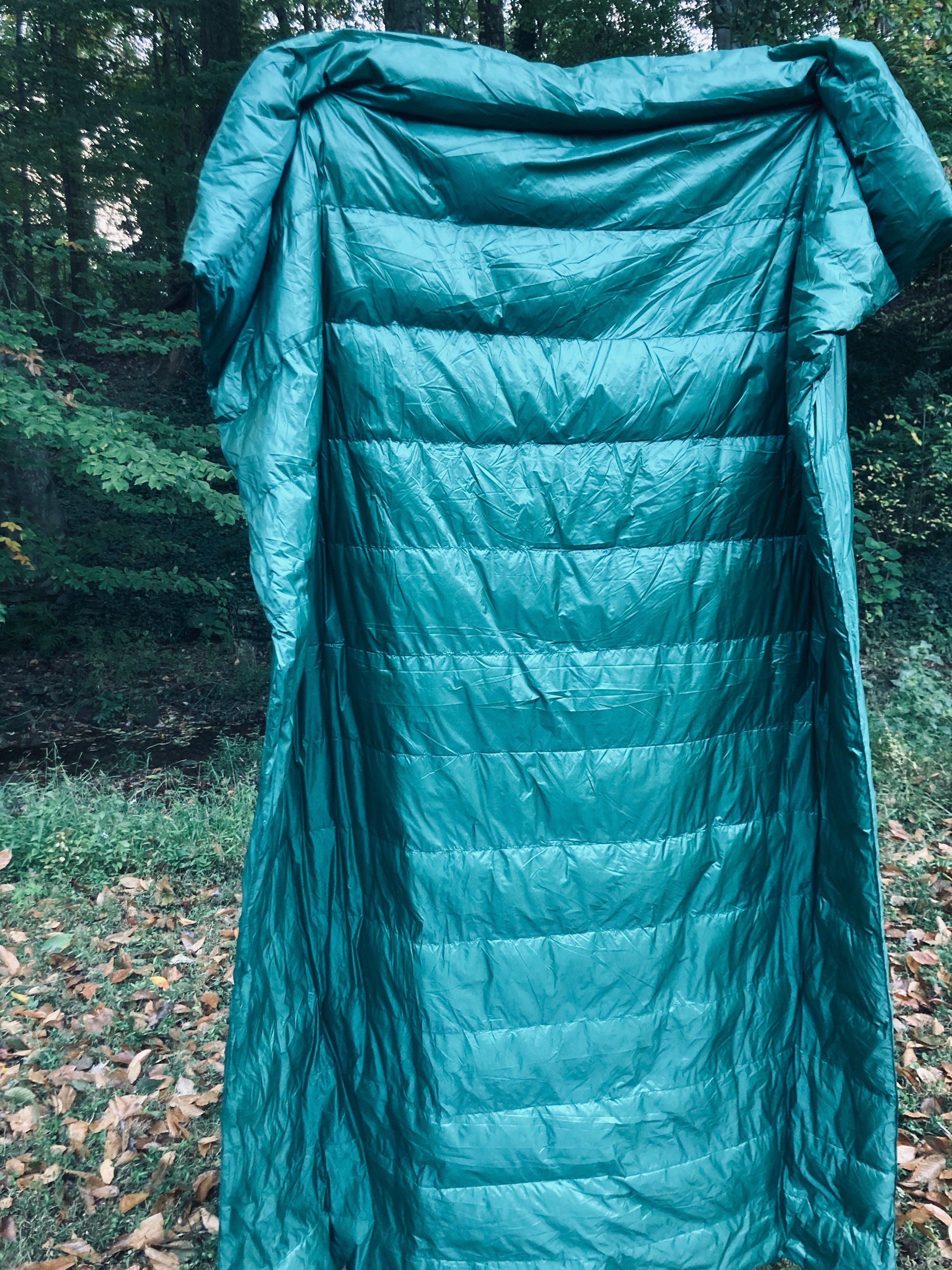 Extralong Green Outdoor Down Quilt for Camping Etsy
