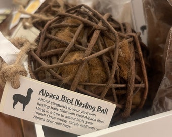 Alpaca Fiber Bird Nesting Ball