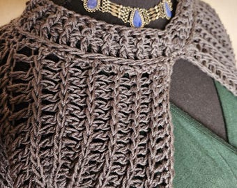 Ręcznie wykonany boho bolerko z rękawami dzwonkowymi | Szydełkowane bolerko w stylu slow fashion