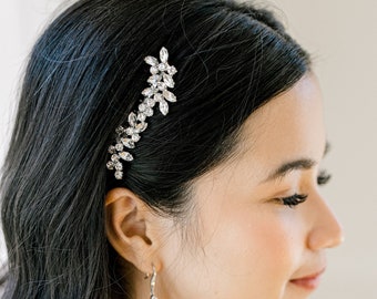 SERA // Diamond Rhinestone Bridal Hairpin,Bride hair Comb,crystal bride headpiece, Bridal hair clip, Hair Jewelry, simple bride accessories