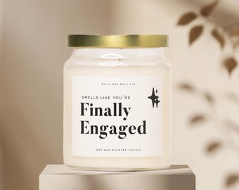 Engagement Candle Engagement Gift For Couple Newly Engaged Couple Gift Candle Engagement Gift For Her Smells Like You're Engaged Candle