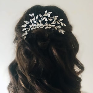 SOREL // Crystal Diamond Rhinestone Bridal Hairpin, Bride hair Comb Bridal hair clip, Gold Hair Jewelry, boho bride accessories, veil comb
