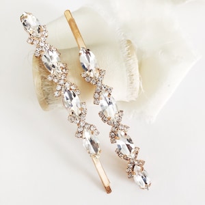 Diamond Hair Barette Bobby pin, rhinestone hair pins, diamond hair clips, modern hair clip,gold hair pin, bride hair pin, crystal hair pins