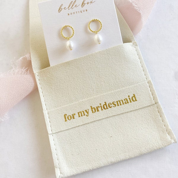 for my bridesmaid Jewelry Bag, Bridesmaid gift baggie, Bridal Party Gift, Bridesmaid gift bag, Bridesmaid thank you, Bridesmaid Proposal