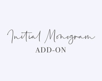 3 initial Monogram ADD-ON