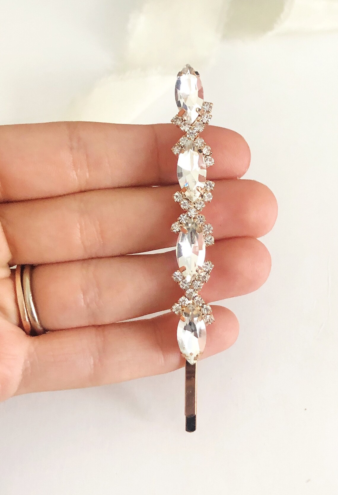 Diamond Hair Barette Bobby Pin Rhinestone Hair Pins Diamond Etsy