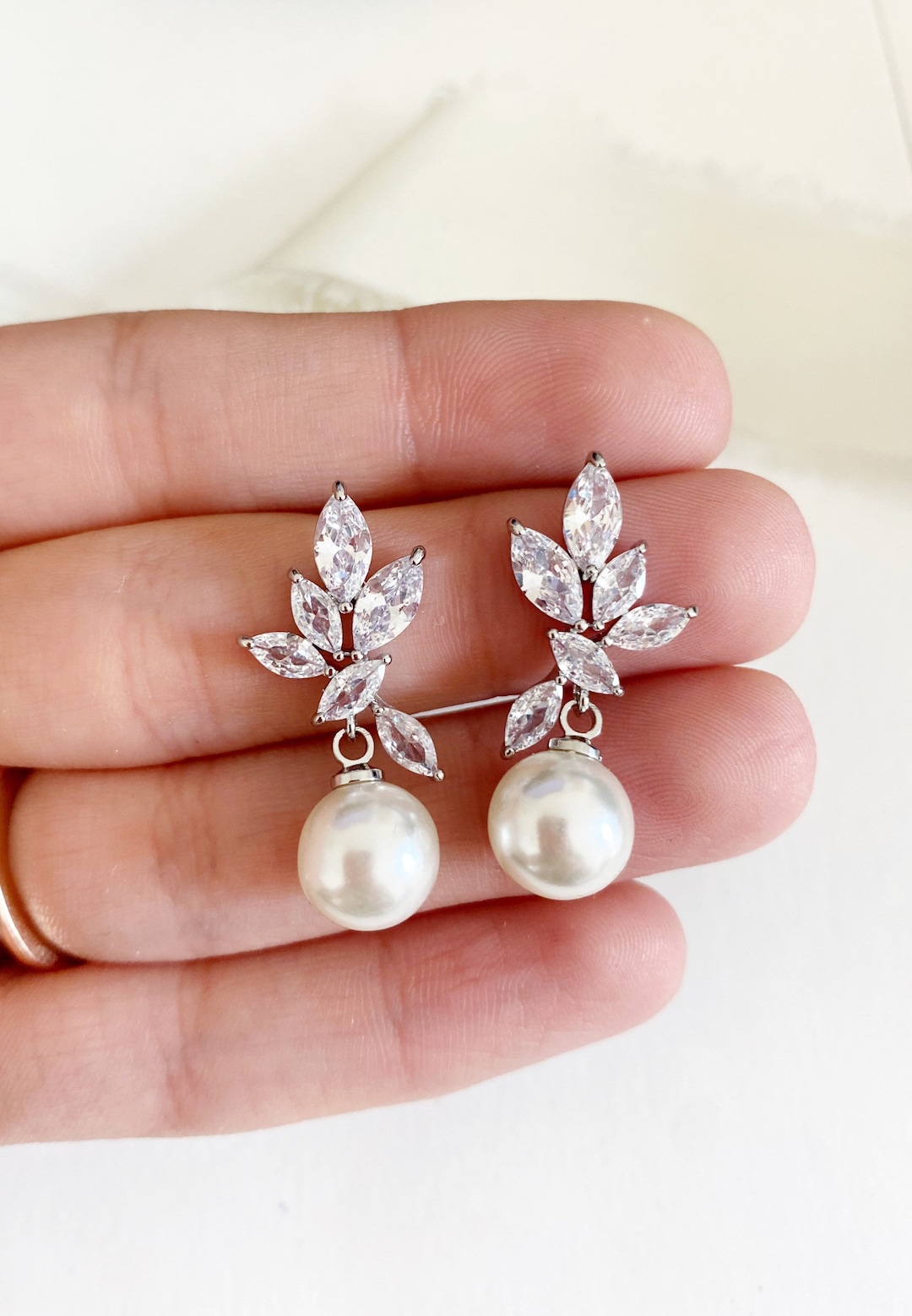 Pearl Drop Earrings, Wedding Jewelry & Accessories