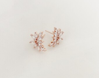 Mini Stud Wedding Earrings Diamond Bridal Stud Earrings bridesmaid simple earrings bridesmaid gift jewelry for bridesmaid - Micro KELLY