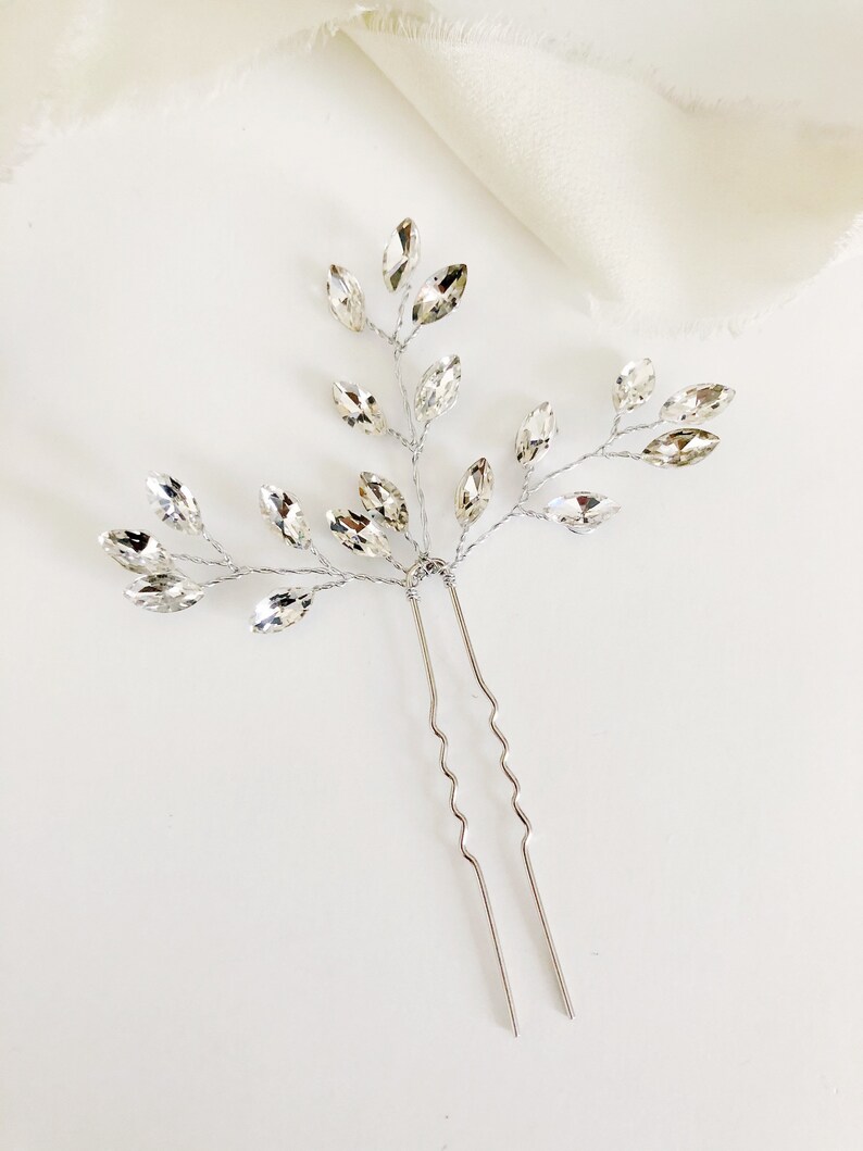Bride Comb Pin Silver Rhinestone Hair Pin Bride Hair Accessory Bride Comb - Etsy