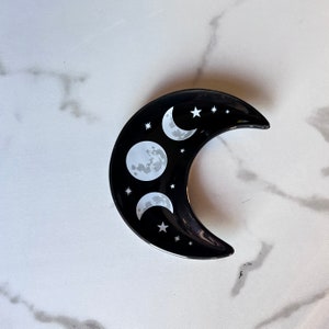Crescent Moon Trinket Dish, Vanity Tray, Trinket Dish, Ring Holder,  Jewelry Holder, Jewelry Organizer, Ceramic Dish