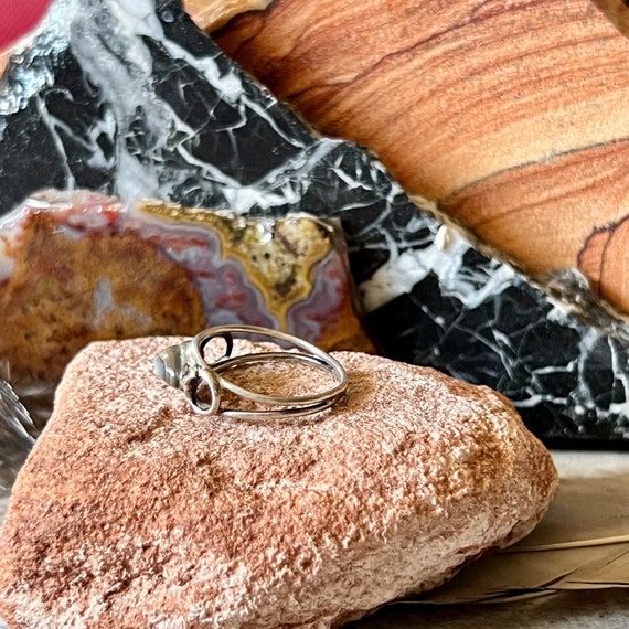 Abalone Shell Ring, Boho Jewelry, Art Deco Jewelr… - image 6