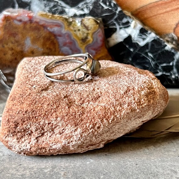 Abalone Shell Ring, Boho Jewelry, Art Deco Jewelr… - image 5