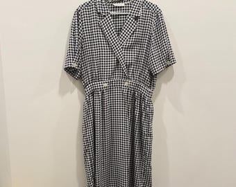Talbots Checkered Dress Size Large