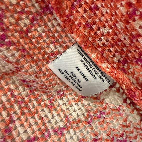 Vintage Large Ruby Rd. Red White Patterned Cardig… - image 2