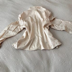 Vintage Shoulder-Padded Adrianna Papell Blazer cream Colored Size 16 image 2