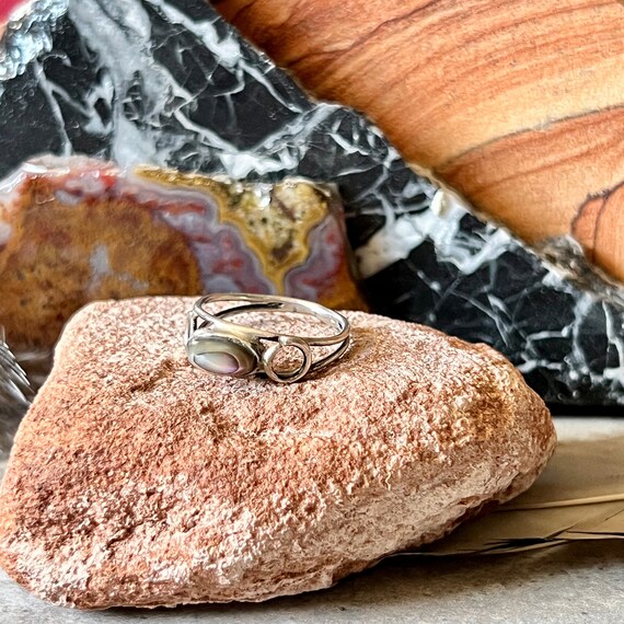 Abalone Shell Ring, Boho Jewelry, Art Deco Jewelr… - image 4