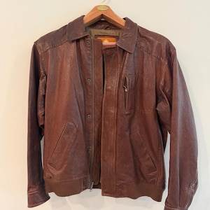 The Territory Ahead ブラウンレザージャケット Vintage Territory Ahead Leather Jacket - Etsy