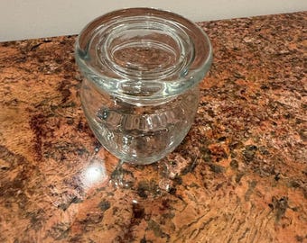 Vintage Glass Storage Ginger Lidded Jar