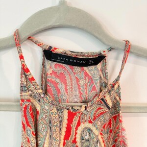 Zara Paisley Midi dress Size Medium image 7