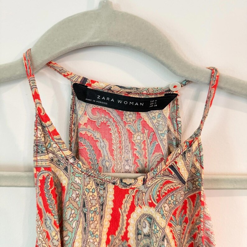 Zara Paisley Midi dress Size Medium image 7