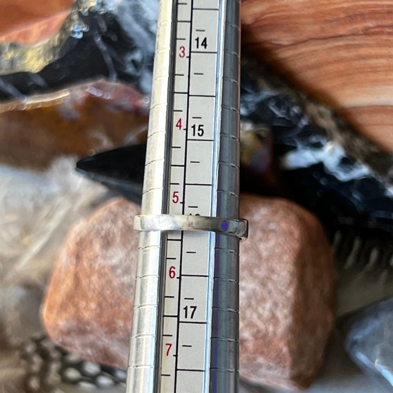 Vintage Abalone Shell Sterling Silver Ring, Size … - image 7