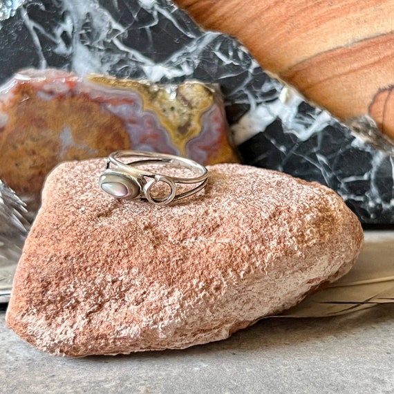 Abalone Shell Ring, Boho Jewelry, Art Deco Jewelr… - image 2