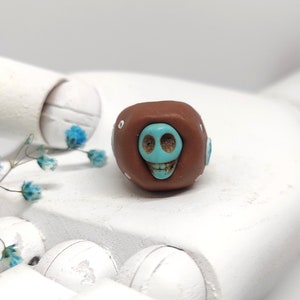 Bead "Calmness" with blue howlite stone/ Bead for dreadlocks with crystal/ Dreadbeads
