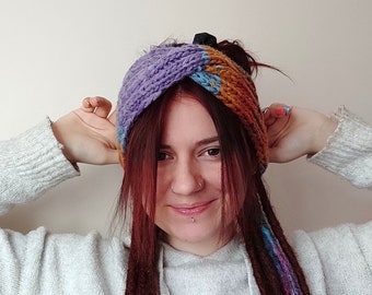Bandeau dreadlocks en mélange de laine : style hippie
