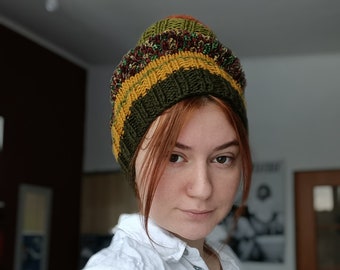 Beanie "Sage" for dreadlocks / Handmade beanie / Handknitted beanie for dreads