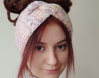 Bandeau en tricot de laine mélangée « Pâques » : accessoire pour cheveux dreadlock
