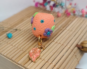 Dreadlocks de fleurs printaniers faits main avec breloque feuille