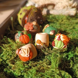 Autumn vibe beads for dreads / Autumn beads / Beads for dreadlocks / Mushroom and pumpkin beads / Dreadbeads