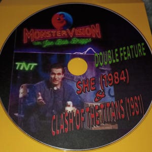 MONSTERVISION DVD Joe Bob Briggs 1990's commentary cut films Horror vintage television She/ClashOfTitans DF